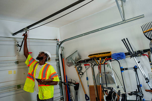 Professional Garage Door Panel Replacement technician working in Polk County County, MN